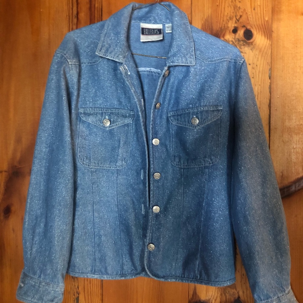 Vintage Bill Blass Sparkly Jean Jacket